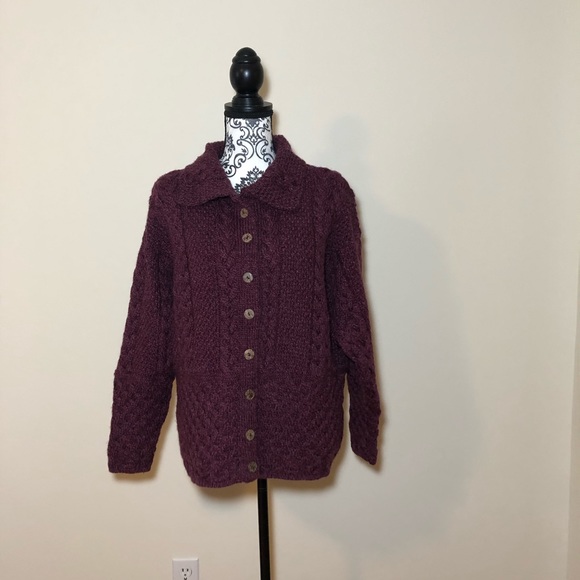 Sweaters of Ireland Merino Wool Aran Irish - Picture 2 of 12
